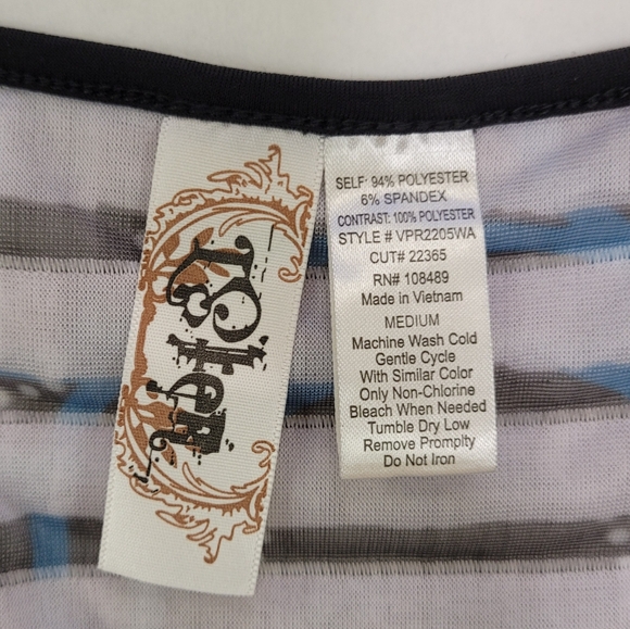 L8teR Sublimated Ruffle Tunic Top - Picture 2 of 11